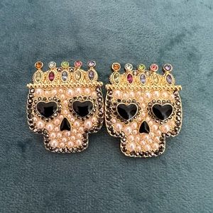 Bauble Bar Embellished Skull Earrings